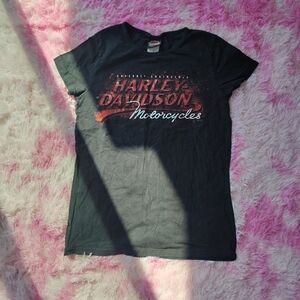 Harley-Davidson Black and Red Splatter Tee
